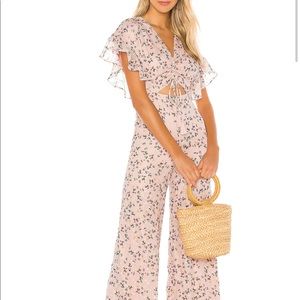 Darla Jumpsuit in Pale Pink Floral